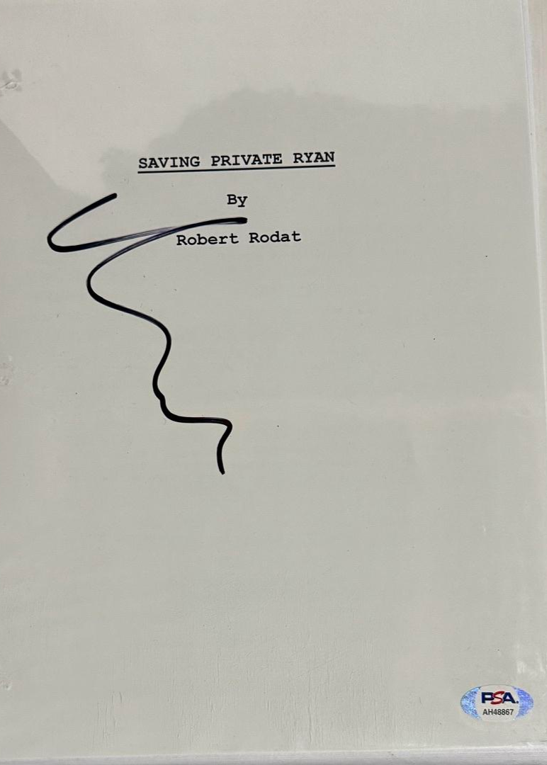 Matt Damon Signed Script (Saving Private Ryan) - PSA COA